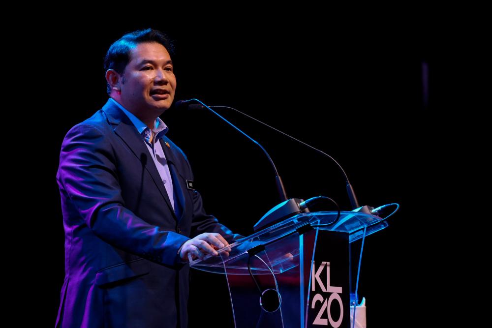 Bộ trưởng Kinh tế Rafizi Ramli của Malaysia phát biểu tại Hội nghị thượng đỉnh KL20 2024