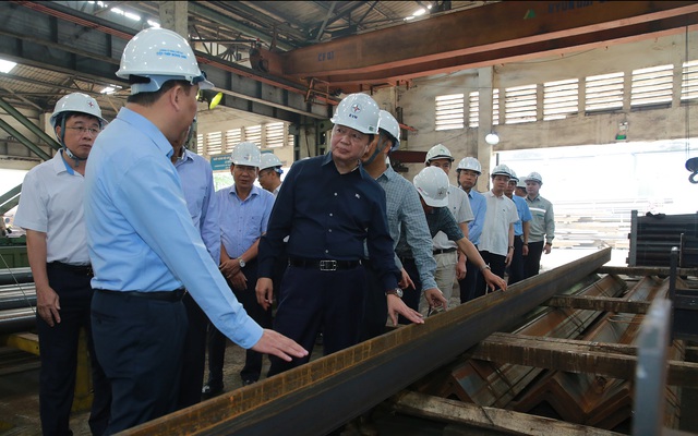 DPM Tran Hong Ha on site. (Photo source: VGP)