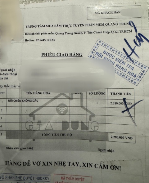 Phiếu giao h&agrave;ng thể hiện người gửi h&agrave;ng l&agrave; 