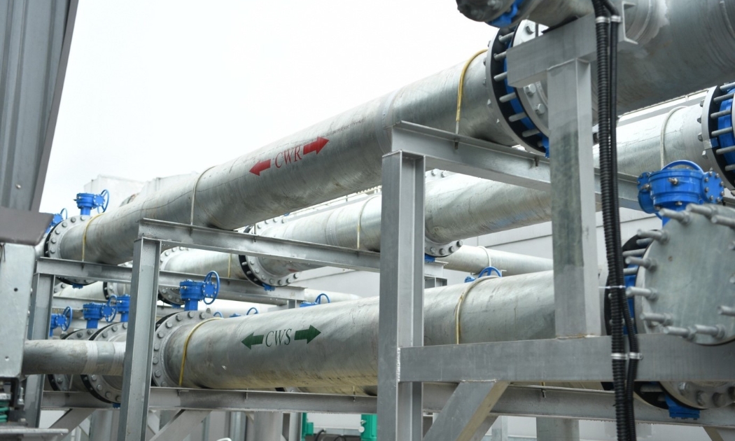 Hệ thống làm mát chiller tiên tiến tại TTDL Viettel Hòa Lạc. Ảnh: Viettel IDC.