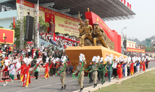 [TRỰC TIẾP]: Lễ diễu binh, diễu hành kỷ niệm trọng thể 70 năm Chiến thắng Điện Biên Phủ
