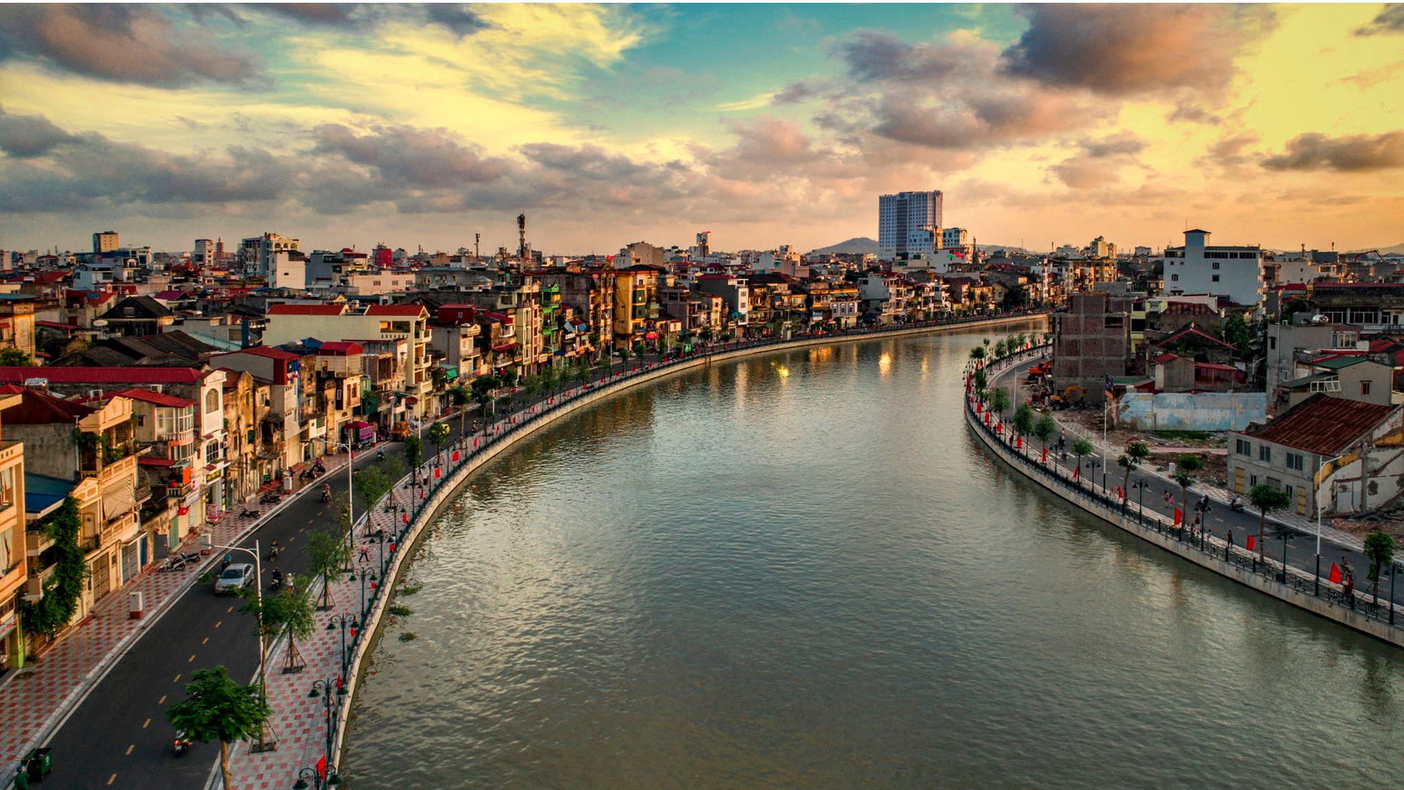 Khu vực sông Tam Bạc nội thành Hải Phòng sau khi được đầu tư chỉnh trang đô thị