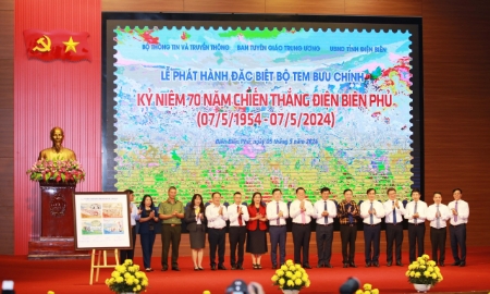 Chính thức phát hành đặc biệt bộ tem “Kỷ niệm 70 năm chiến thắng Điện Biên Phủ (1954- 2024)