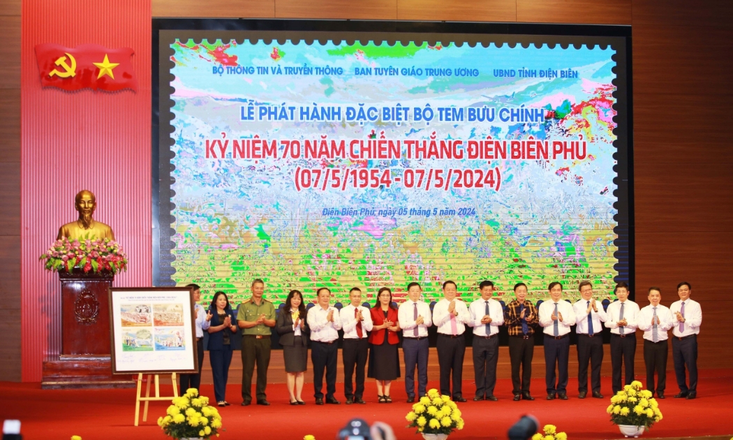 Chính thức phát hành đặc biệt bộ tem “Kỷ niệm 70 năm chiến thắng Điện Biên Phủ (1954- 2024)