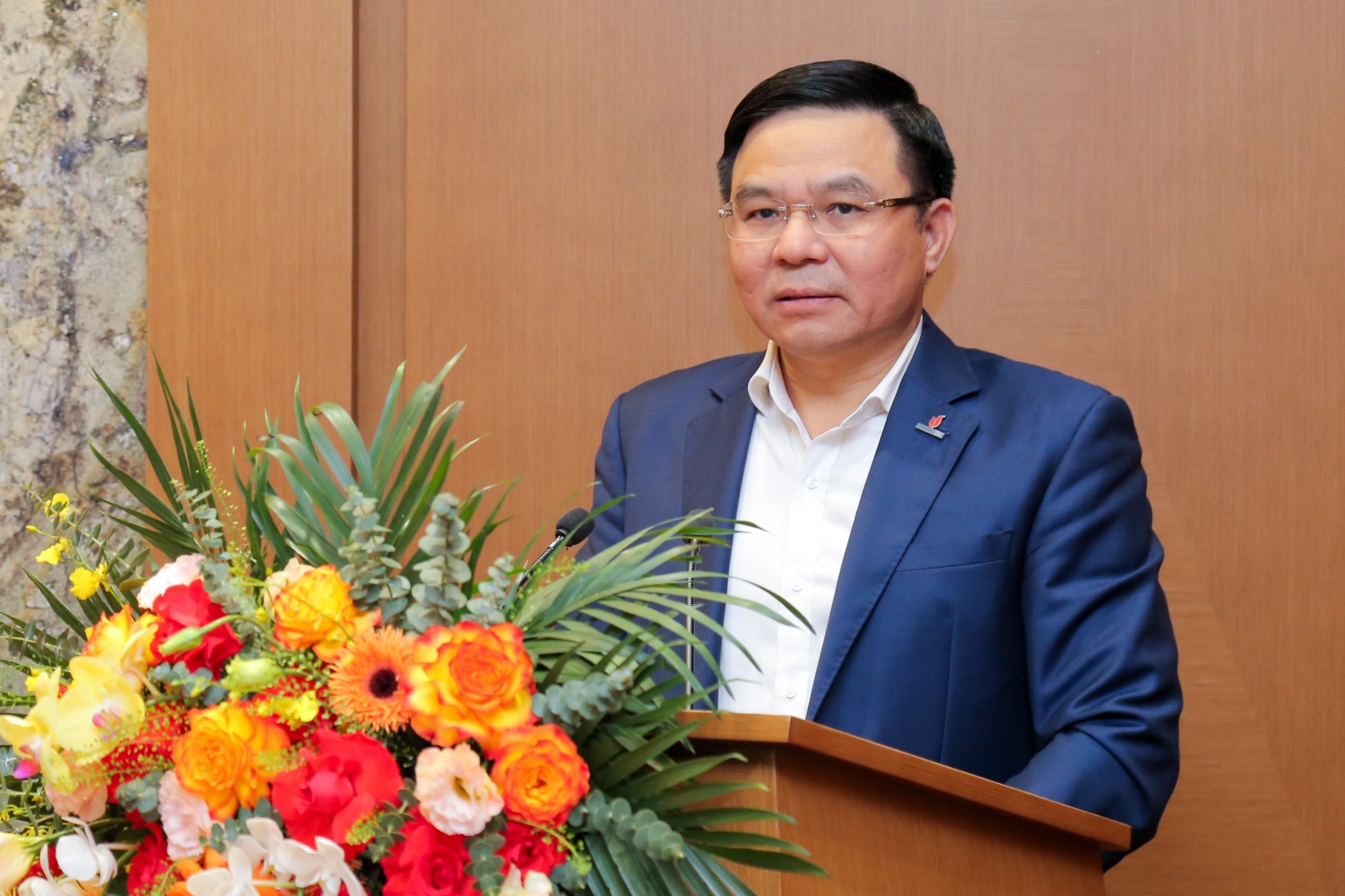 Chủ tịch HĐTV Petrovietnam, ông Lê Mạnh Hùng phát biểu tại sự kiện.