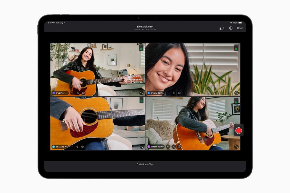 Final Cut Pro for iPad 2 delivers Live Multicam. (Photo source: Apple.)