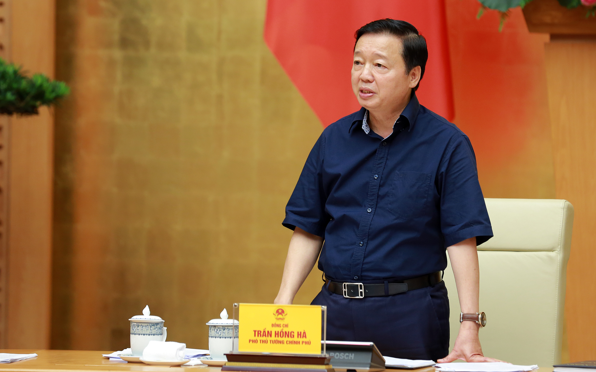 Phó Thủ tướng Trần Hồng tại cuộc họp - Ảnh: VGP