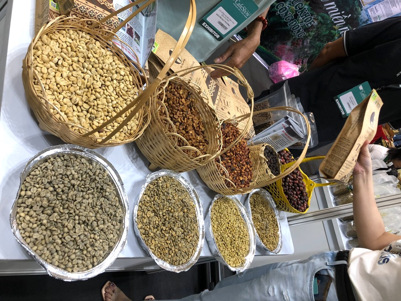 Giới thiệu các loại hạt cafe tới người tiêu dùng.