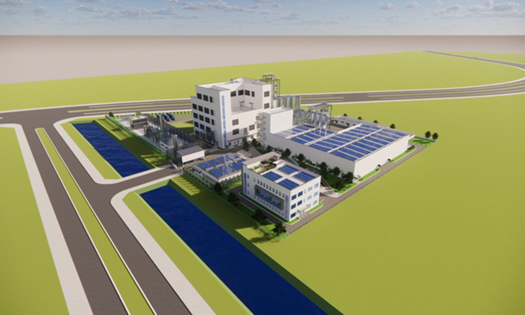 Phối cảnh Nhà máy sản xuất nguyên liệu phân hủy sinh học công nghệ cao Ecovance.