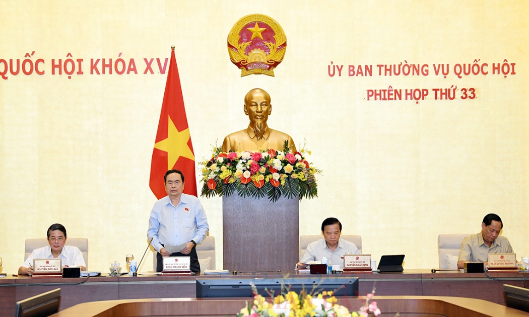 Phó Chủ tịch Thường trực Quốc hội Trần Thanh Mẫn khai mạc phiên họp thứ 33 của Ủy ban Thường vụ Quốc hội.