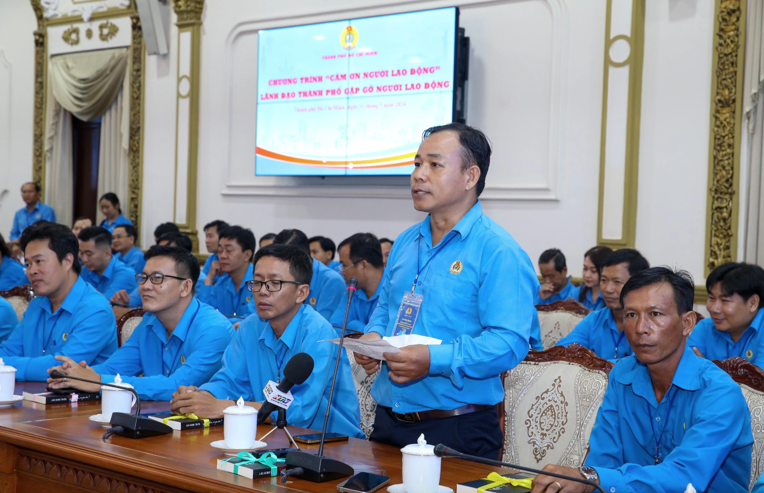 Các công nhân tiêu biểu tại TP.HCM - Ảnh: PT.