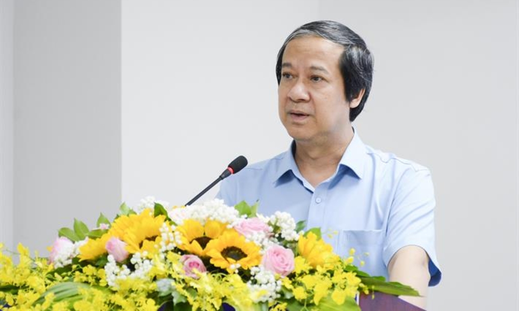 Bộ trưởng Nguyễn Kim Sơn phát biểu tại diễn đàn. Ảnh: MOET.