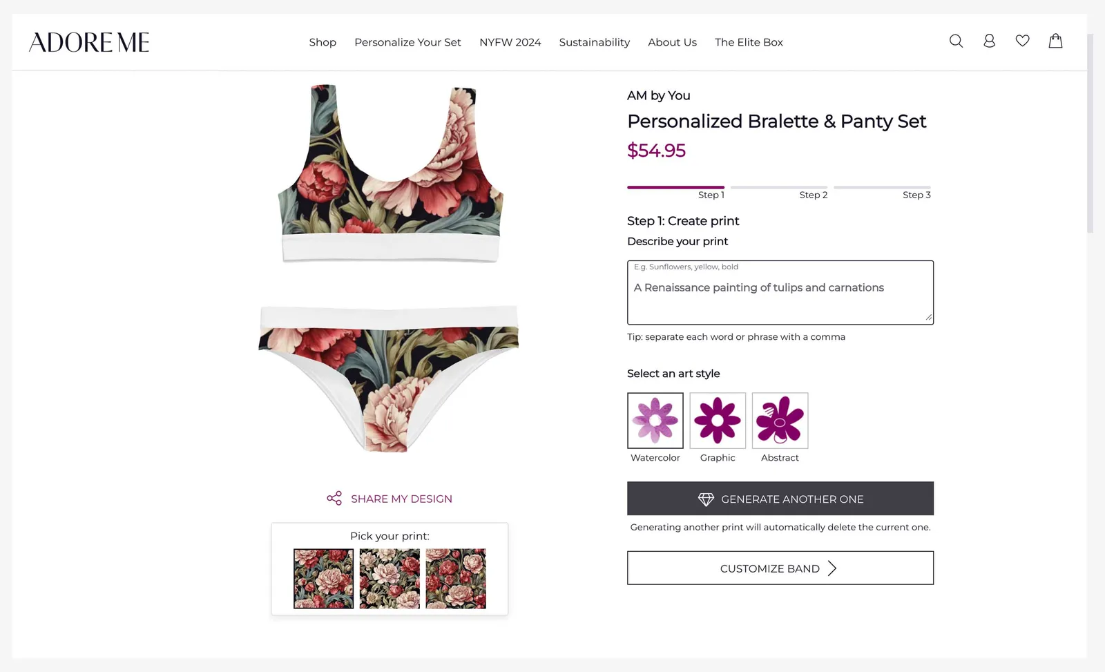 Adore Me đ&atilde; mở rộng chương tr&igrave;nh th&iacute; điểm cho ph&eacute;p kh&aacute;ch h&agrave;ng thiết kế bộ đồ bơi của ri&ecirc;ng m&igrave;nh.