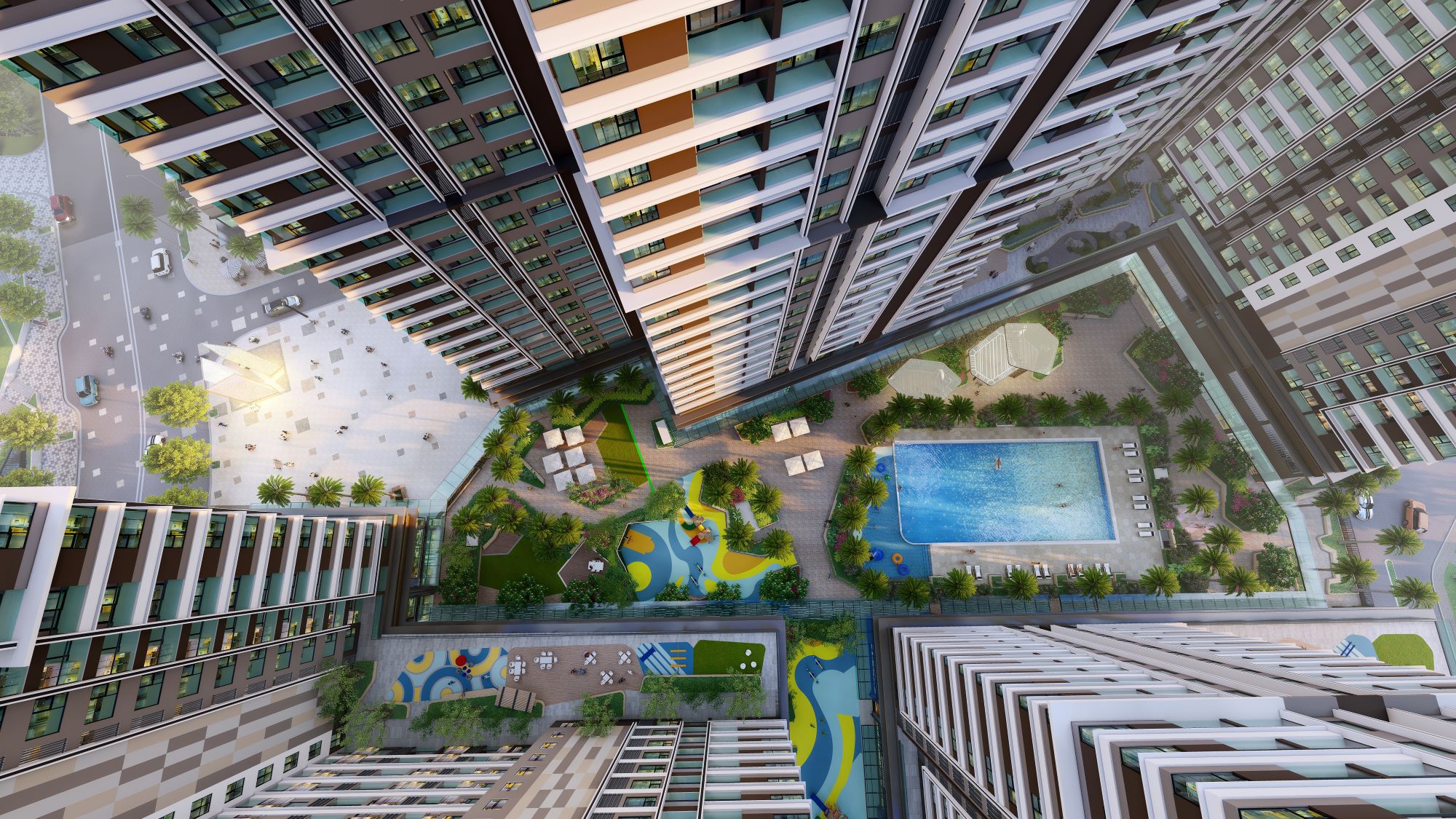 Hình ảnh phối cảnh cụm tiện ích nội khu Akari City giai đoạn 2.