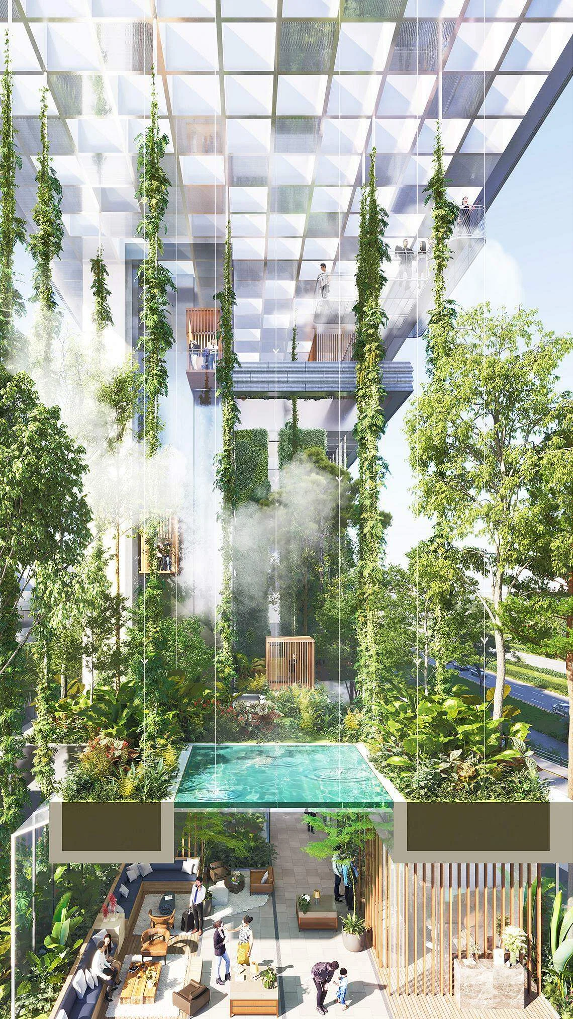 Khách sạn Hotel Indigo Changi Airport c&oacute; mức sử dụng năng lượng trung bình cả năm bằng 0 dự kiến mở cửa v&agrave;o năm 2028.