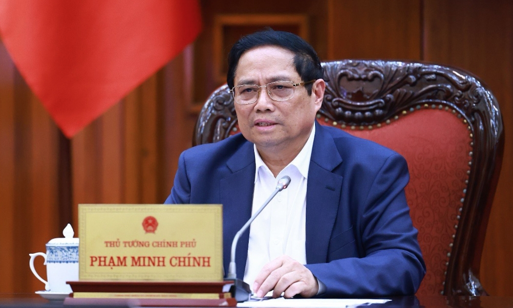 Thủ tướng Phạm Minh Chính chủ trì cuộc họp về chính sách tiền tệ, chính sách tài khóa - Ảnh: VGP