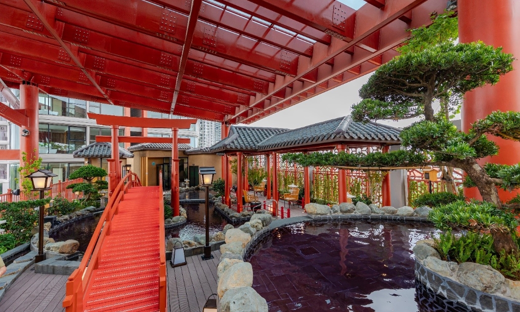 Không gian trị liệu khoáng nóng Mori Onsen & Spa tại Ecopark.