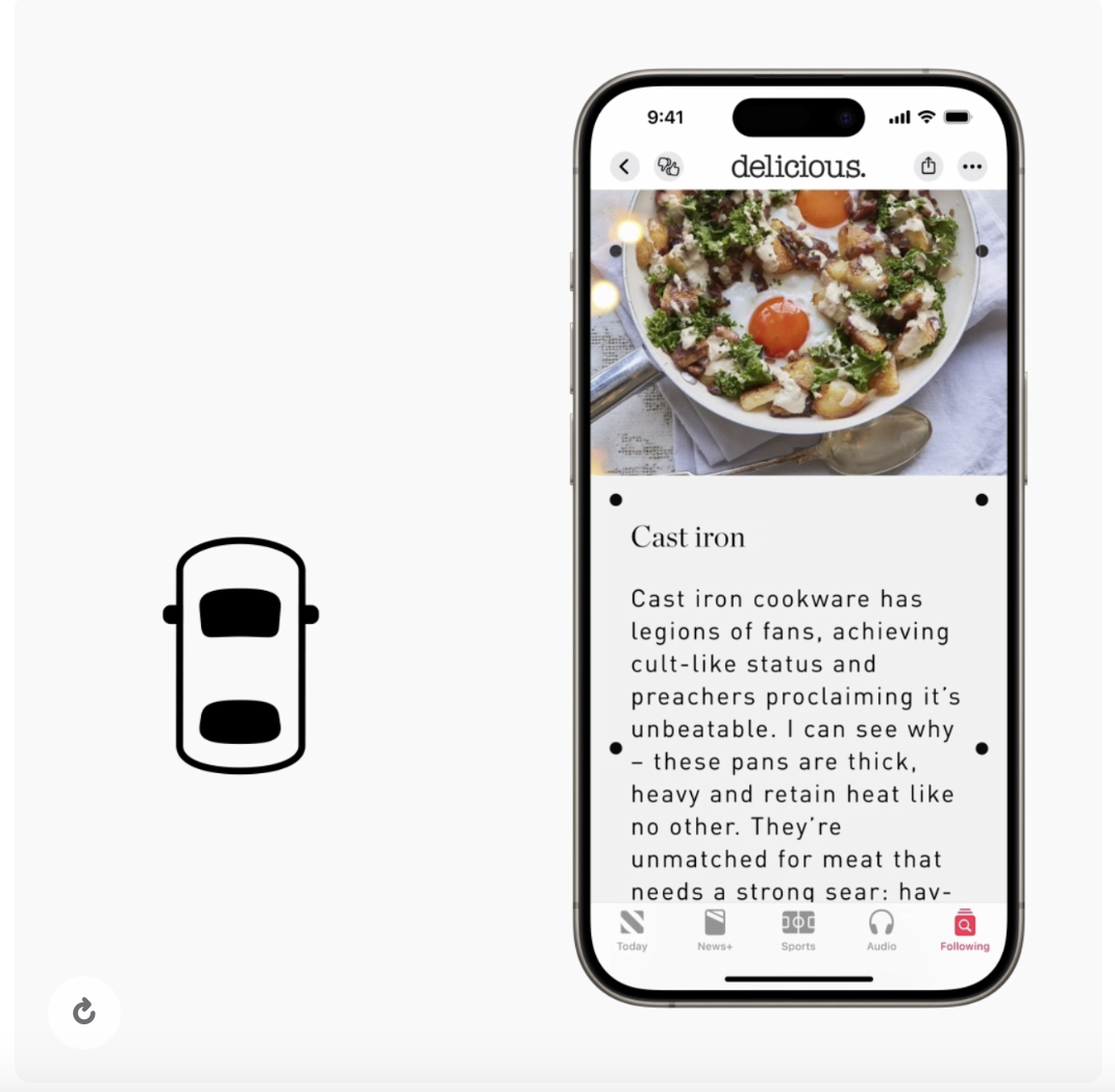 Vehicle Motion Cues l&agrave; một trải nghiệm mới d&agrave;nh cho iPhone v&agrave; iPad, gi&uacute;p h&agrave;nh kh&aacute;ch tr&ecirc;n phương tiện đang di chuyển giảm thiểu t&igrave;nh trạng say xe.