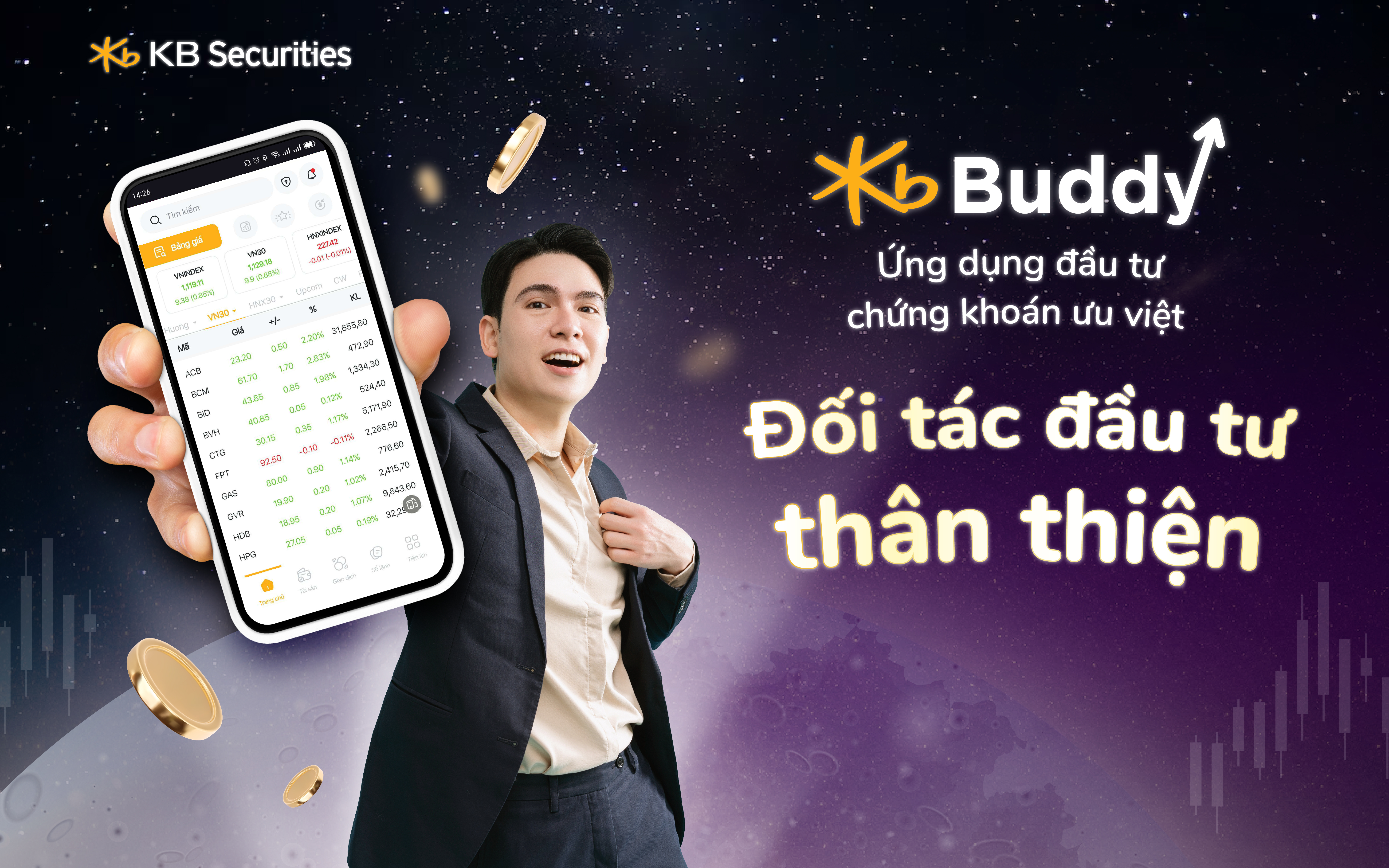 KB Buddy: Ứng dụng đầu tư chứng khoán ưu việt - “Đối tác đầu tư thân thiện” dành cho người Việt.