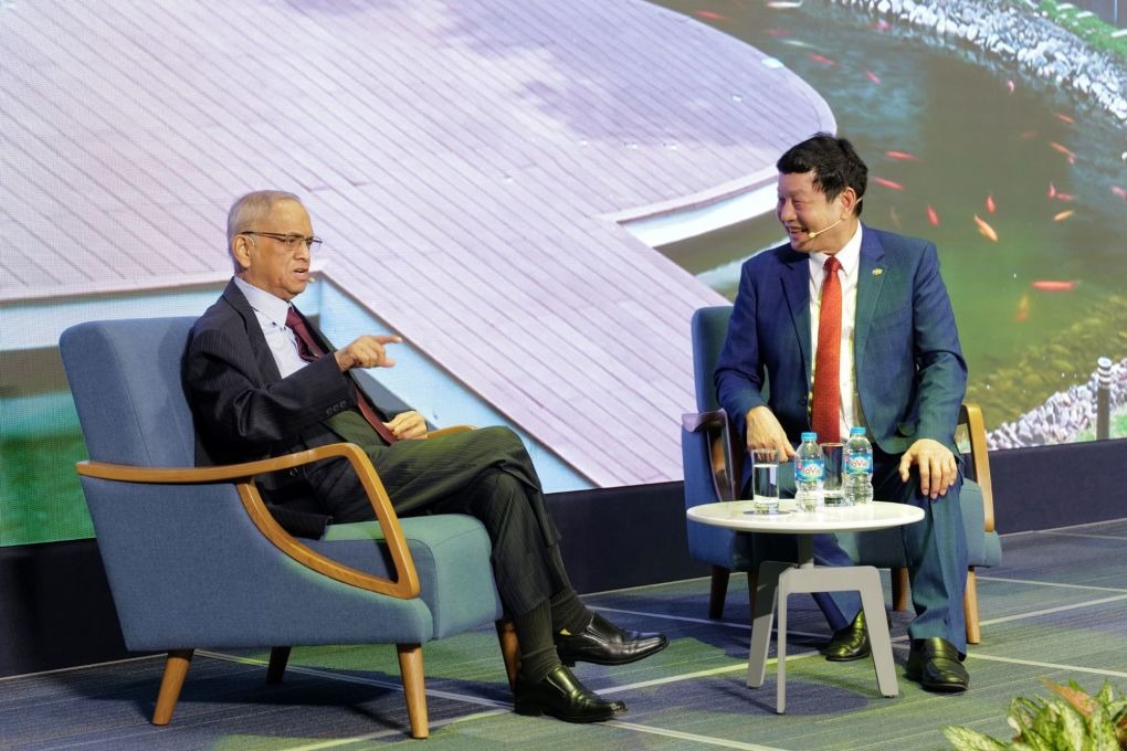 Tỷ phú công nghệ N. R. Narayana Murthy và Chủ tịch FPT Trương Gia Bình