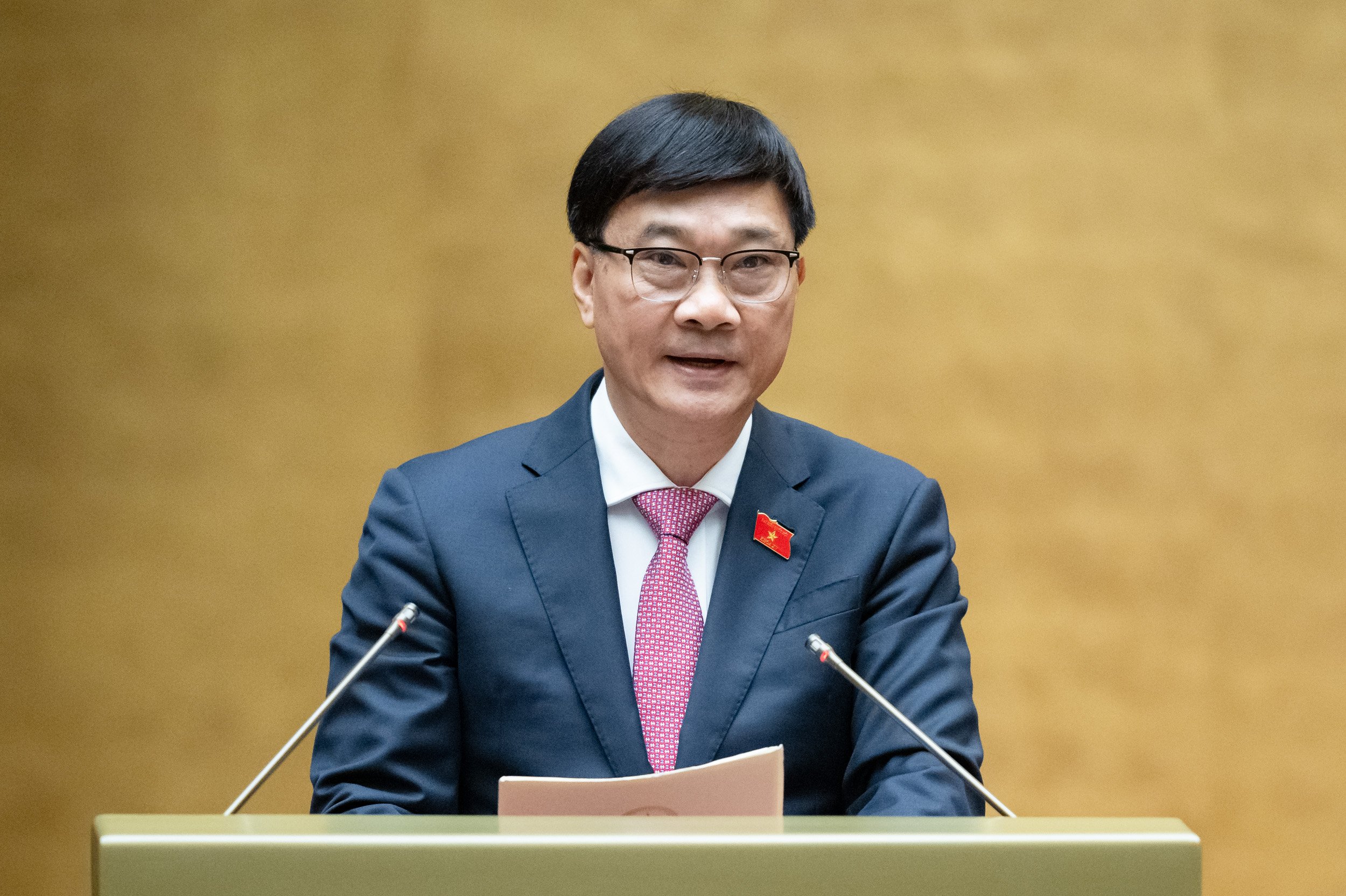 Chủ nhiệm Ủy ban Kinh tế của Quốc hội Vũ Hồng Thanh phát biểu tại hội trường sáng ngày 20/5/2024.