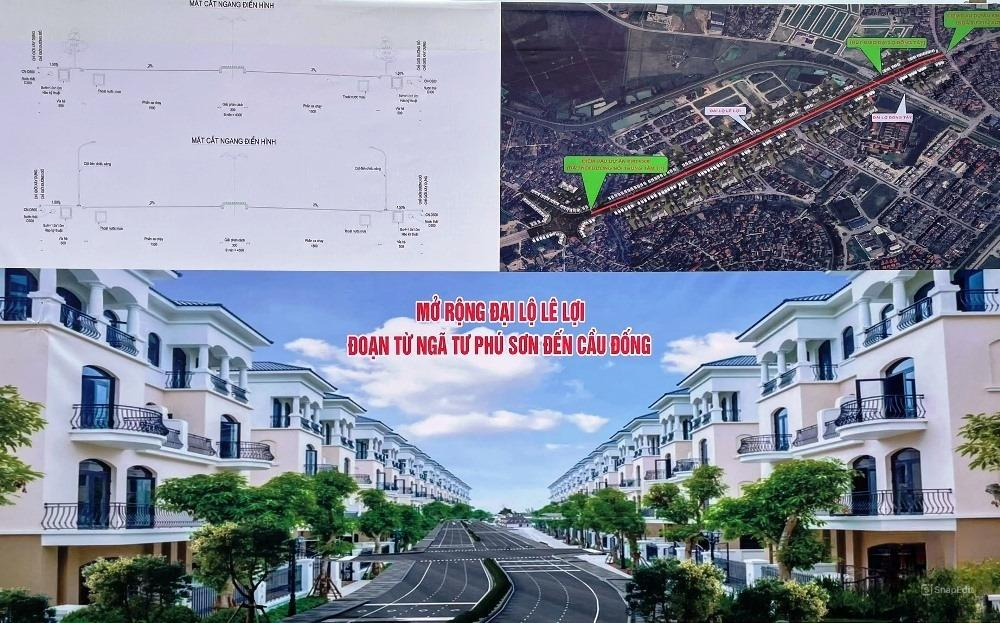 Phối cảnh Dự án Mở rộng Đại lộ Lê Lợi, đoạn từ Ngã tư Phú Sơn đến cầu Đống