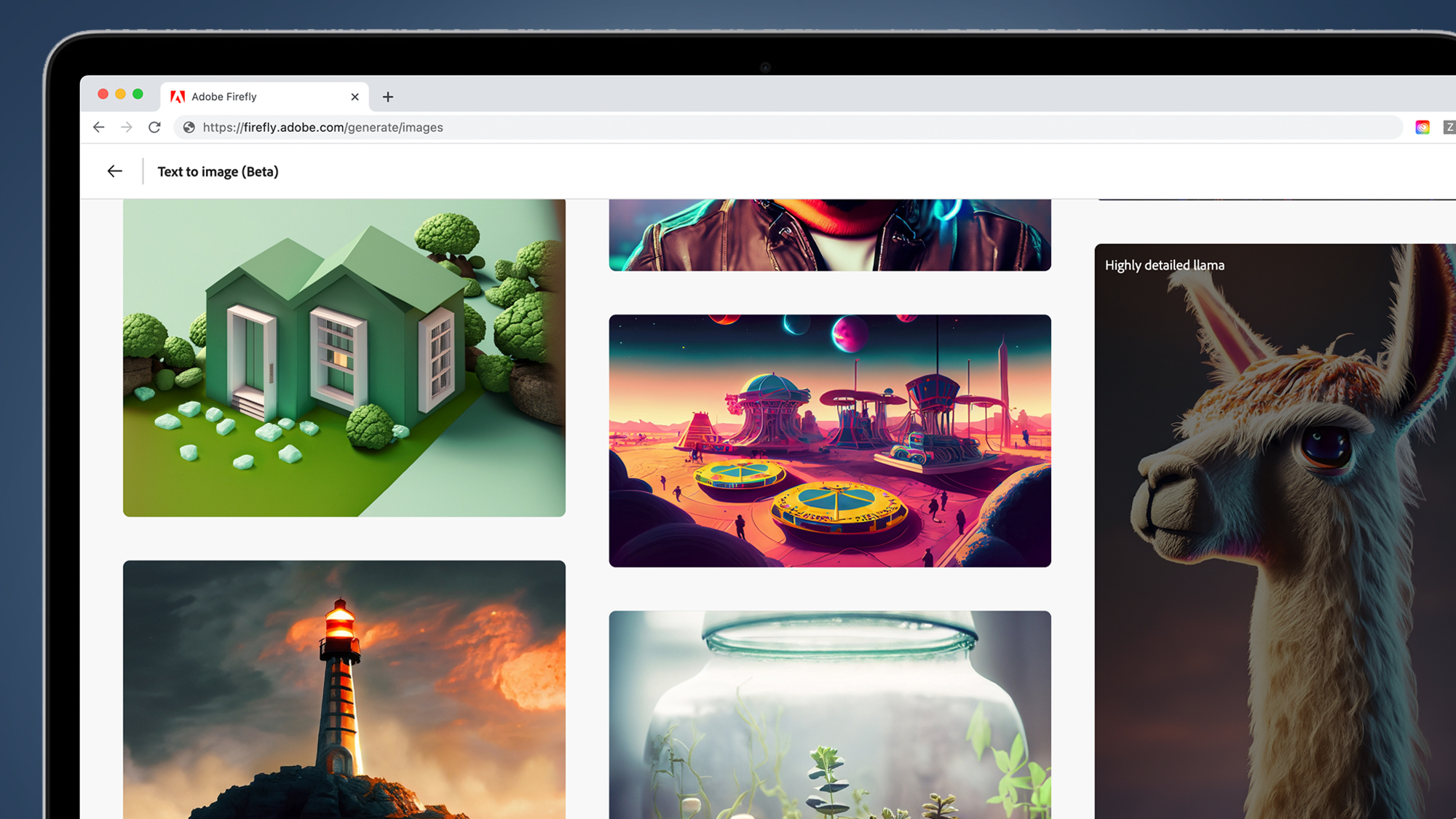Giao diện Adobe Firefly.