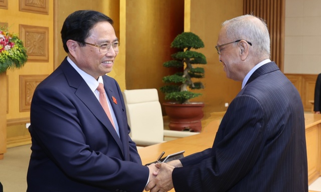 Thủ tướng Chính phủ Phạm Minh Chính tiếp ông Nagavara Ramaroa Narayana Murthy, nguyên Chủ tịch, người sáng lập Tập đoàn Infosys (Ấn Độ).