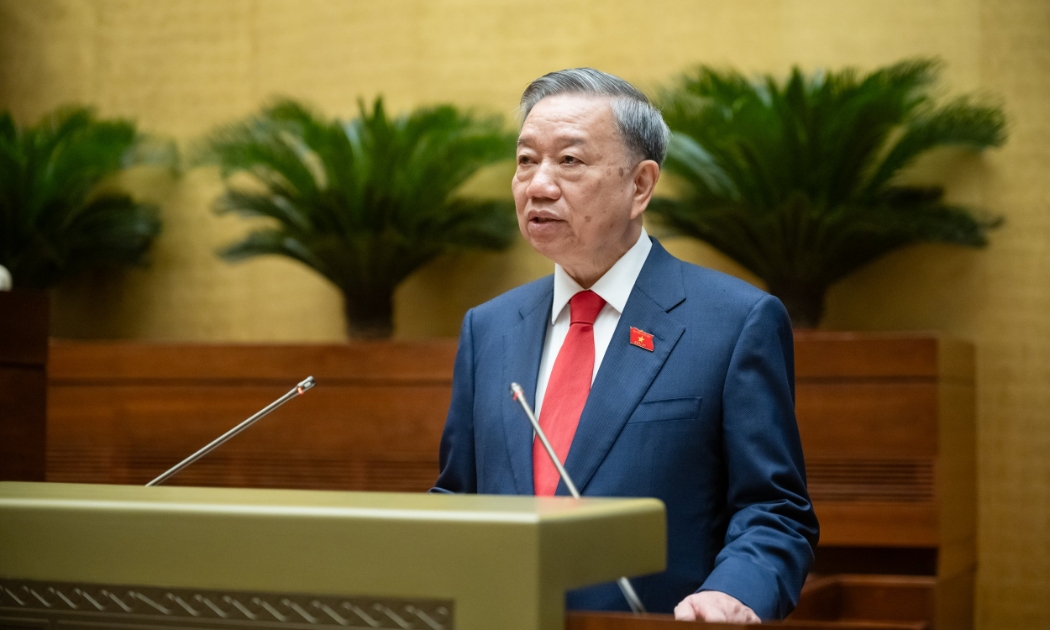 Chủ tịch Tô Lâm phát biểu nhậm chức - Ảnh: Quochoi.vn