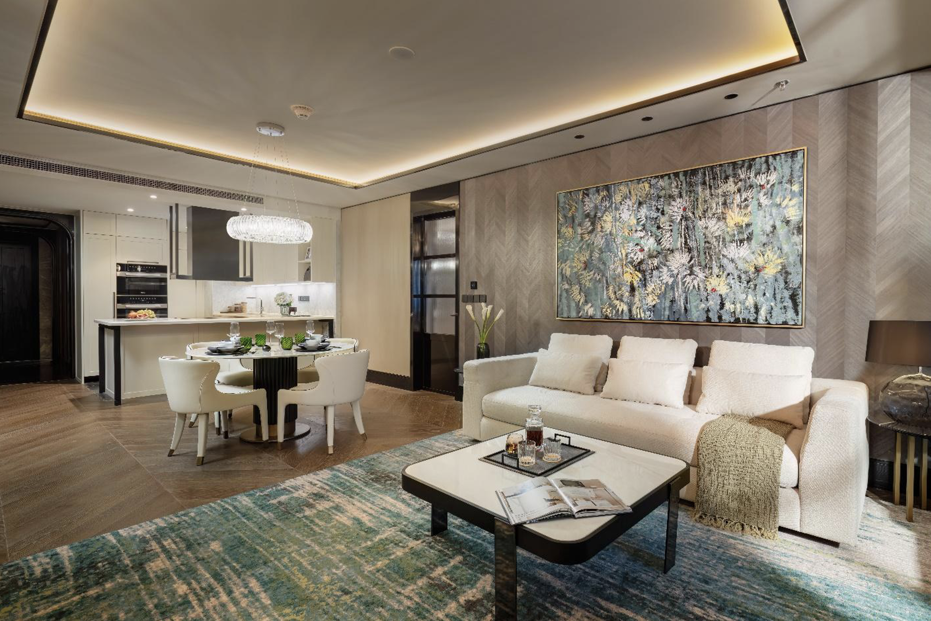 Inside a fully-furnished residence at The Ritz-Carlton Residences, Hanoi at The Grand.Photo: Masterise Homes