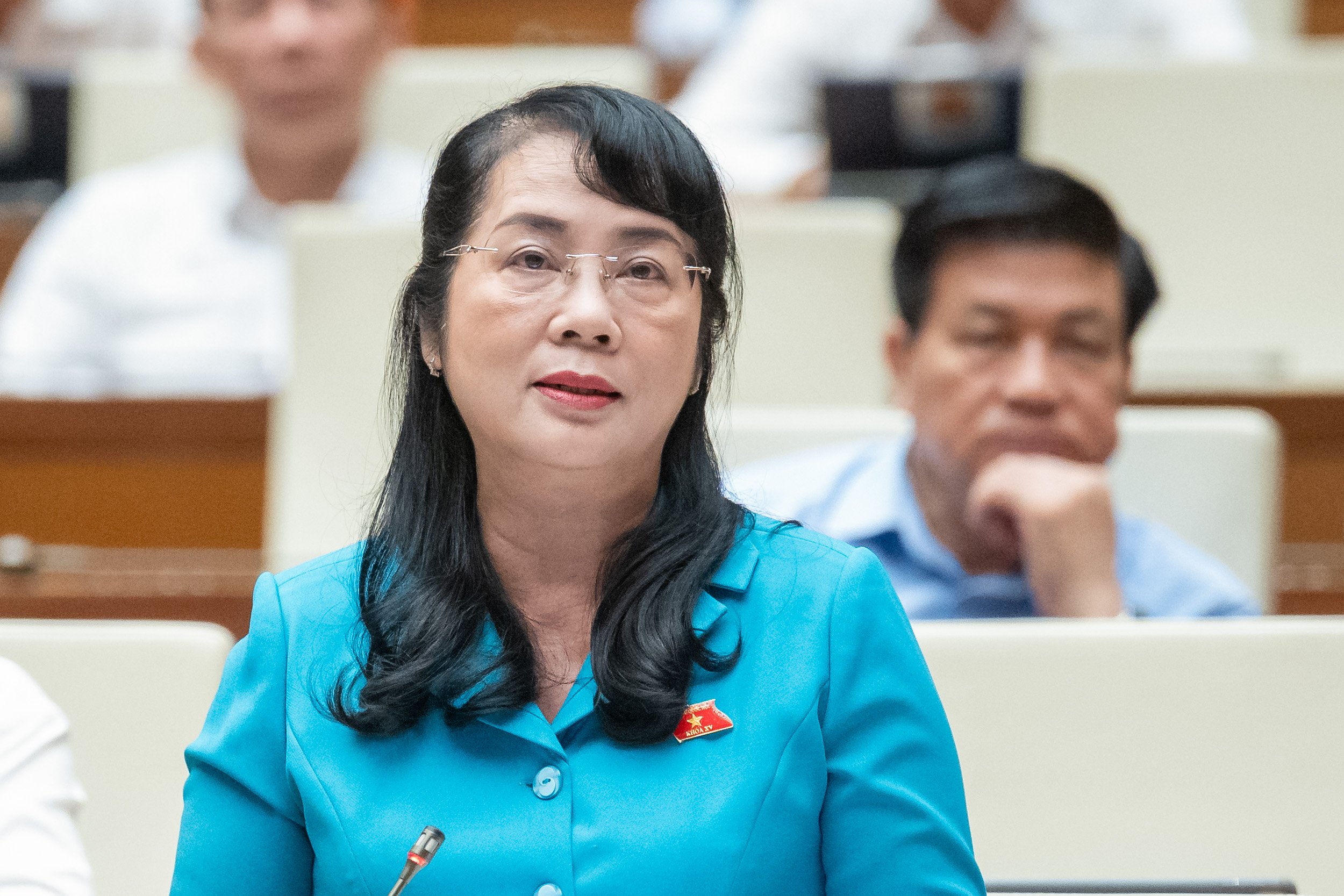 Đại biểu Trần Kim Yến, đo&agrave;n đại biểu Tp. Hồ Ch&iacute; Minh: