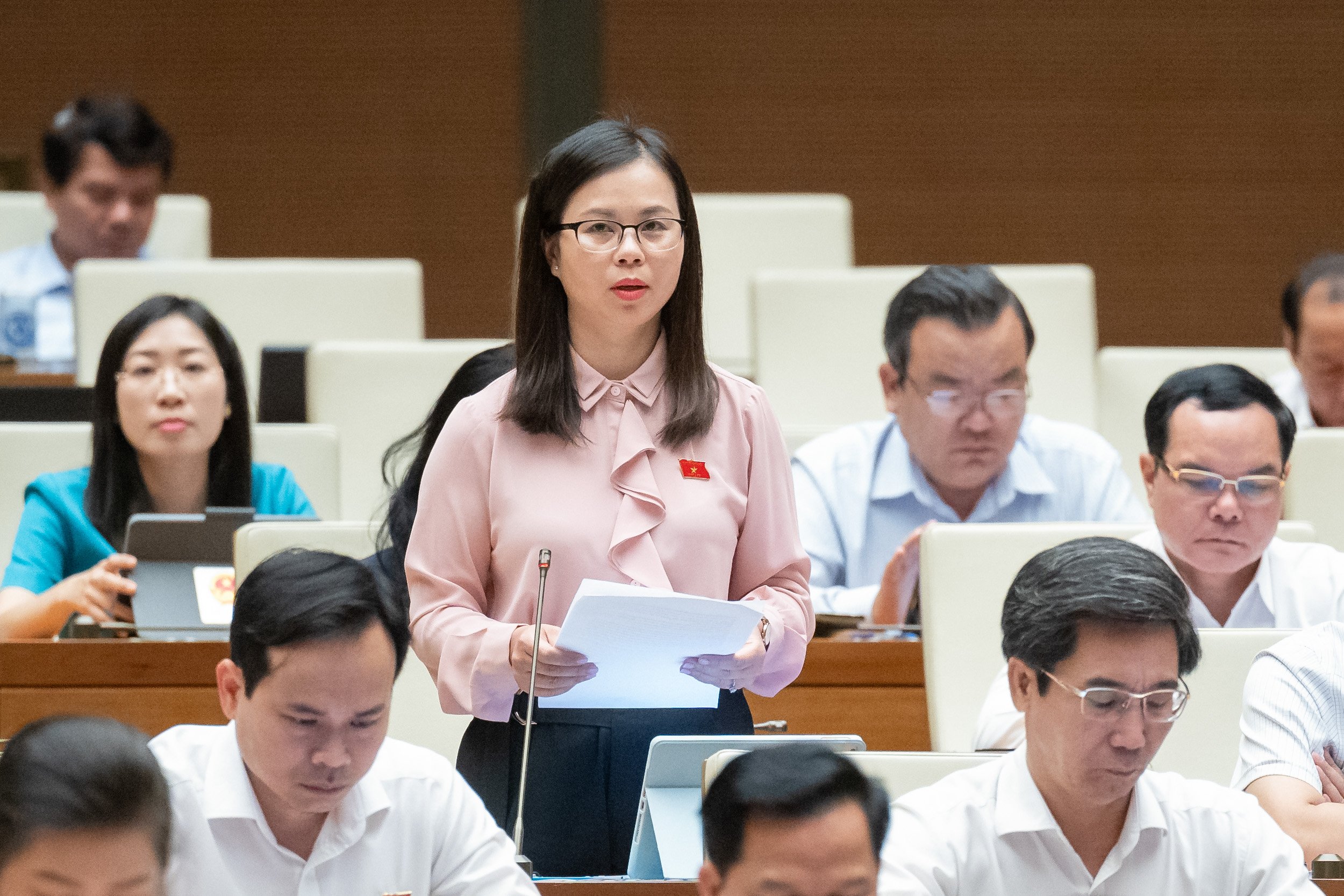 Đại biểu Chu Thị Hồng Thái, đoàn đại biểu Quốc hội tỉnh Lạng Sơn.