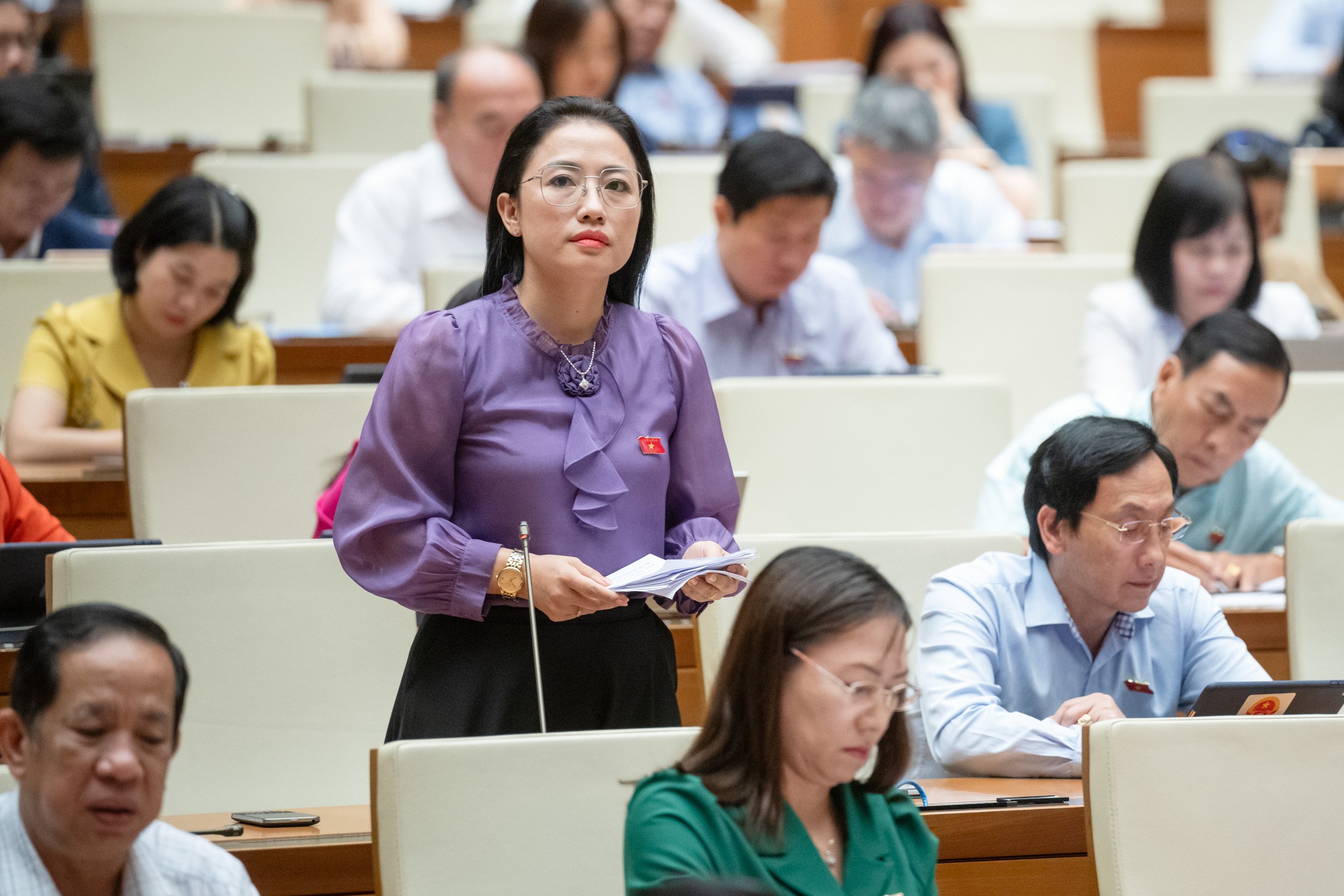 Đại biểu Trần Khánh Thu, Đoàn Đại biểu Quốc hội tỉnh Thái Bình. Ảnh: Quochoi.vn.