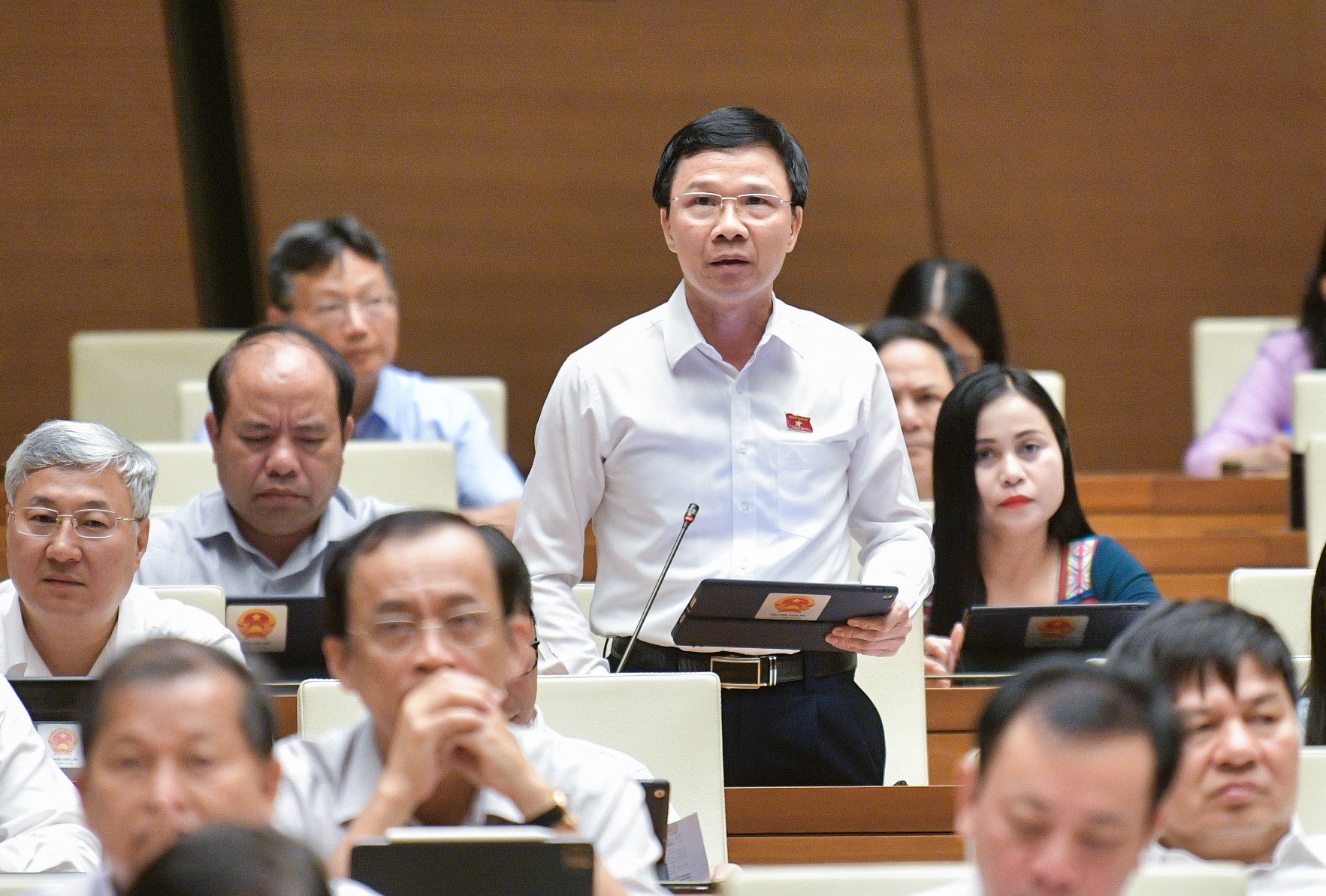Đại biểu Nguyễn Văn Thi, đoàn Bắc Giang: Cần có giải pháp hiệu quả hỗ trợ phát triển doanh nghiệp.