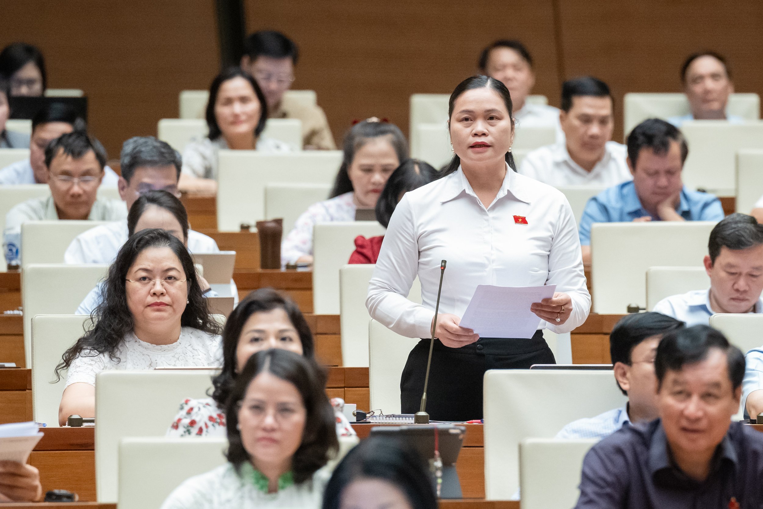 Đại biểu Ma Thị Thúy, đoànTuyên Quang. Ảnh: Quochoi.vn.