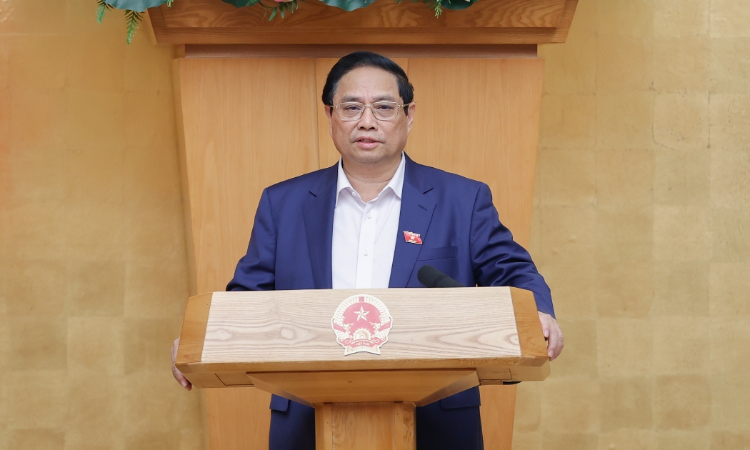 Thủ tướng Phạm Minh Chính phát biểu tại phiên họp - Ảnh: VGP