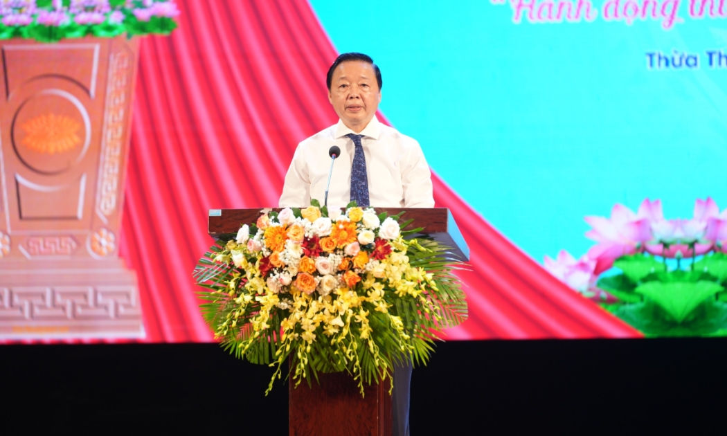 Phó Thủ tướng Chính phủ Trần Hồng Hà phát biểu tại lễ phát động Tháng hành động vì trẻ em năm 2024.