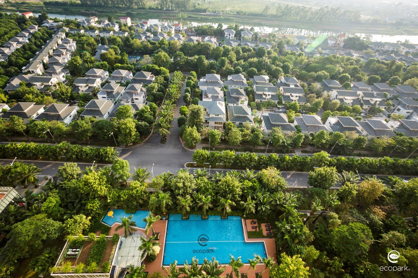 Ảnh thực tế khu đô thị Ecopark.