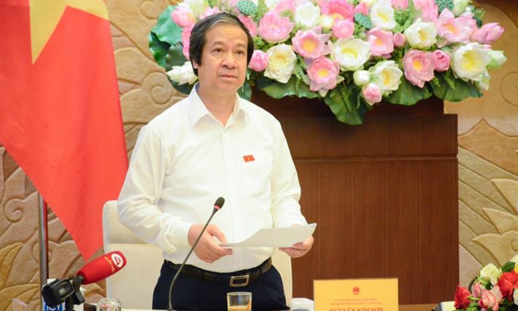 Bộ trưởng Nguyễn Kim Sơn phát biểu tại hội thảo. Ảnh: MOET.
