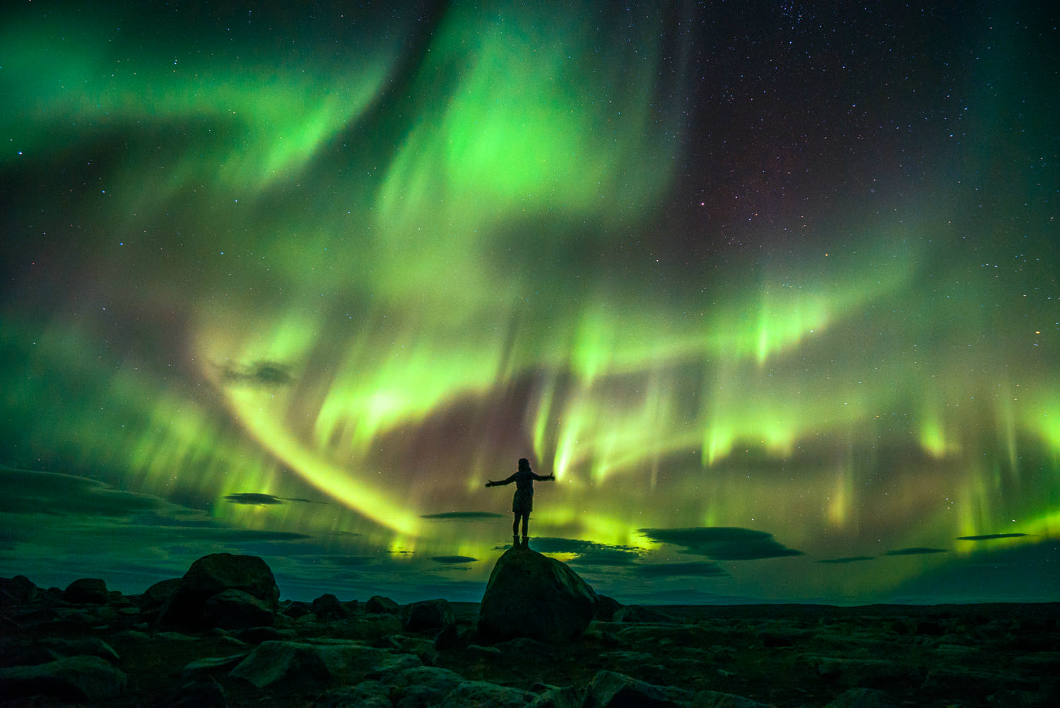 Cực quang tại Iceland.