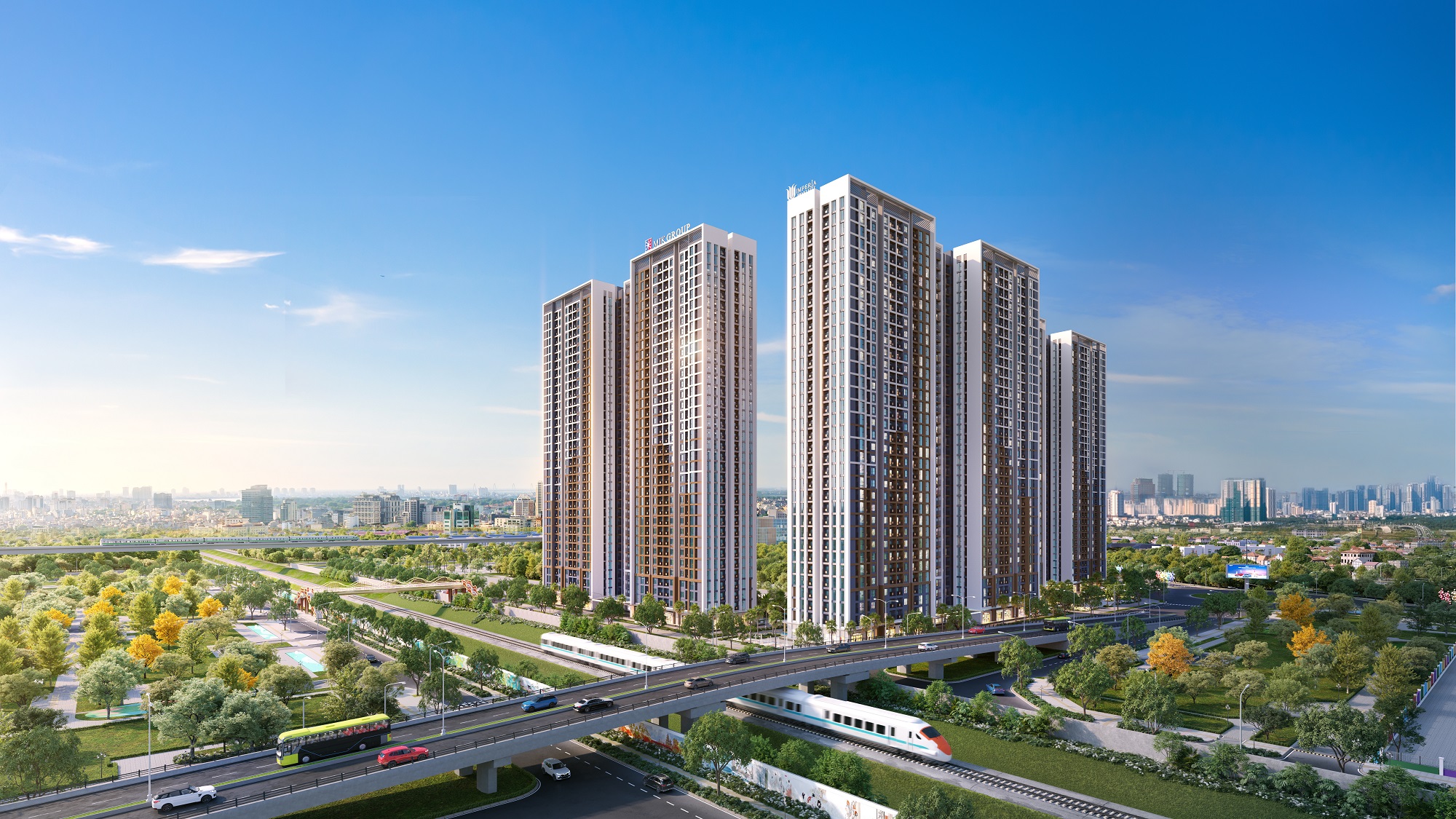 Phối cảnh phân khu The Sola Park – dự án Imperia Smart City giai đoạn 2.