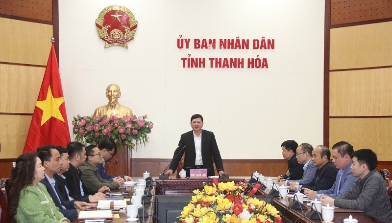 &nbsp;&Ocirc;ng Mai Xu&acirc;n Li&ecirc;m Ph&oacute; Chủ tịch UBND tỉnh Thanh H&oacute;a v&agrave; đại diện c&aacute;c sở, ng&agrave;nh dự hội nghị trực tuyến Tổ c&ocirc;ng t&aacute;c của Thủ tướng Ch&iacute;nh phủ về việc r&agrave; so&aacute;t, đ&ocirc;n đốc, hướng dẫn th&aacute;o gỡ kh&oacute; khăn, vướng mắc trong triển khai thực hiện dự &aacute;n bất động sản cho c&aacute;c địa phương, doanh nghiệp