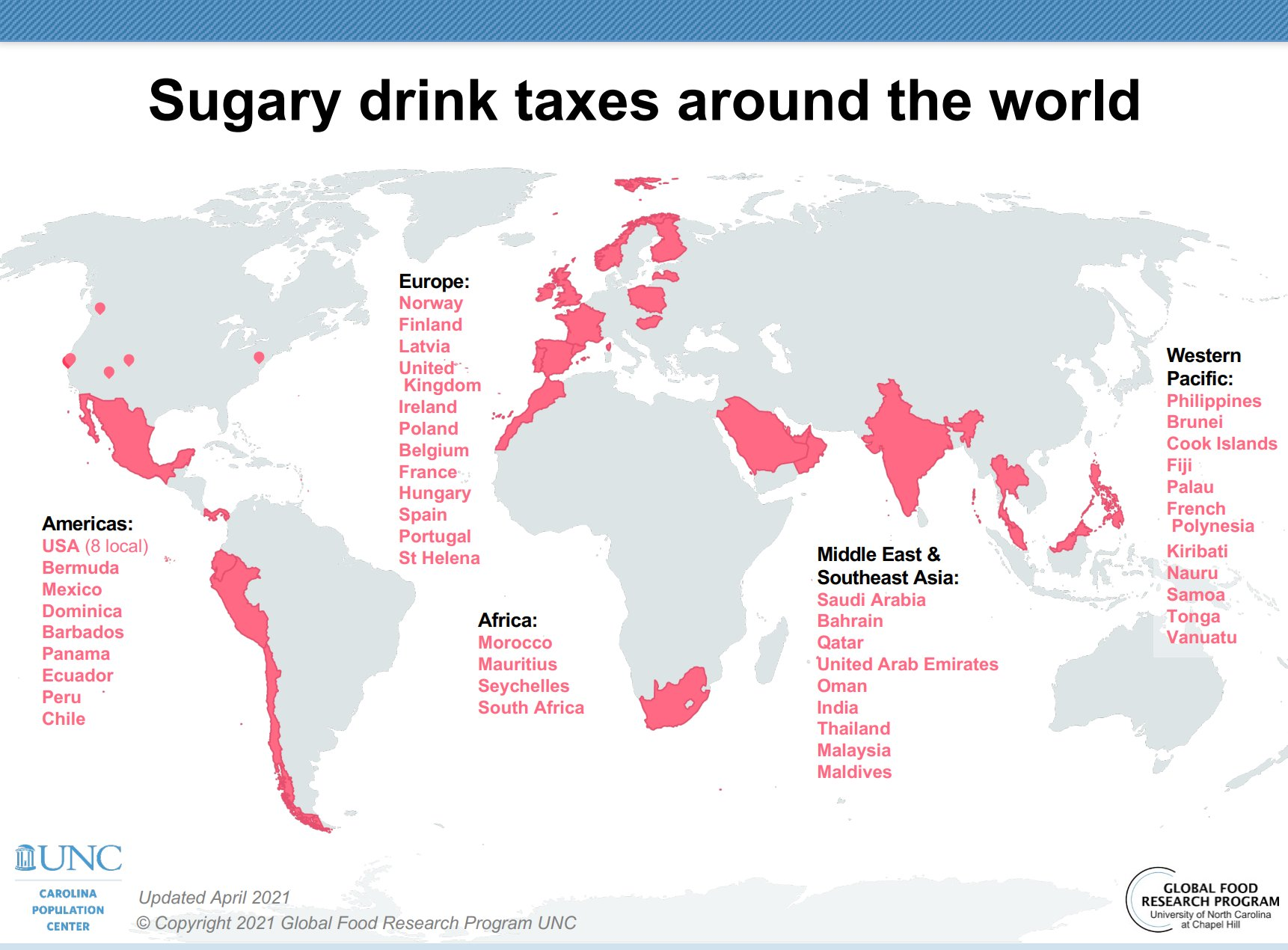 Những quốc gia tr&ecirc;n thế giới đ&atilde; &aacute;p dụng thuế đối với đồ uống c&oacute; đường.
