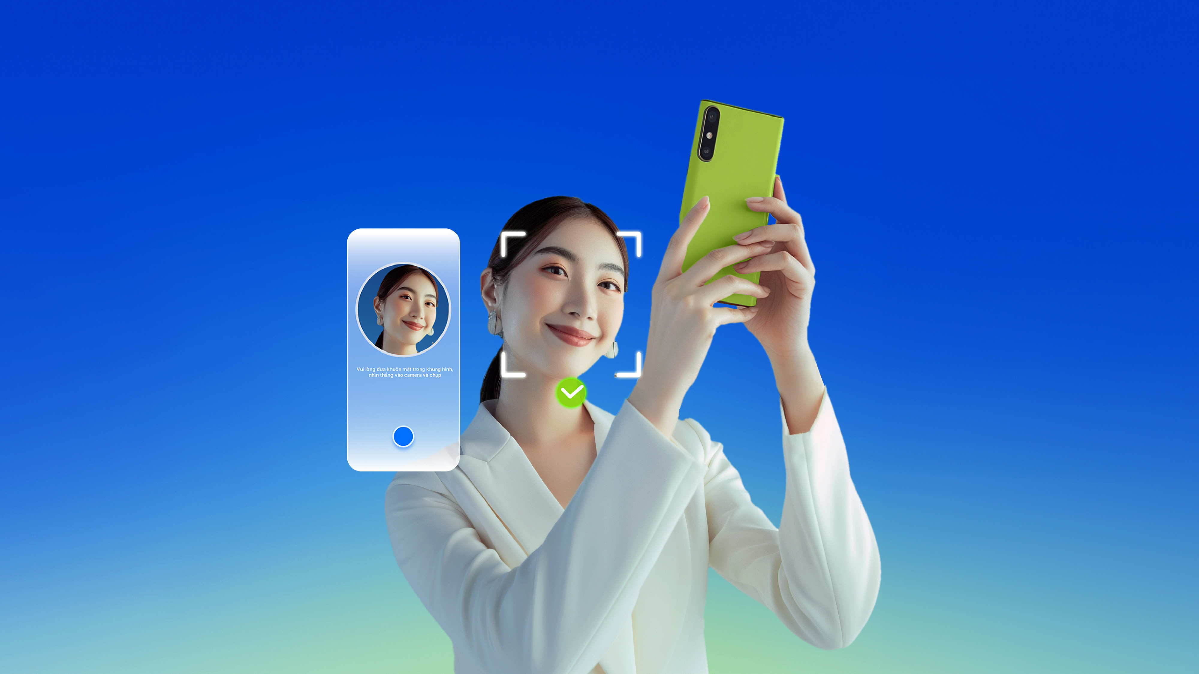 Việc xác thực khuôn mặt trong giao dịch trực tuyến nhằm giảm thiểu rủi ro gian lận.