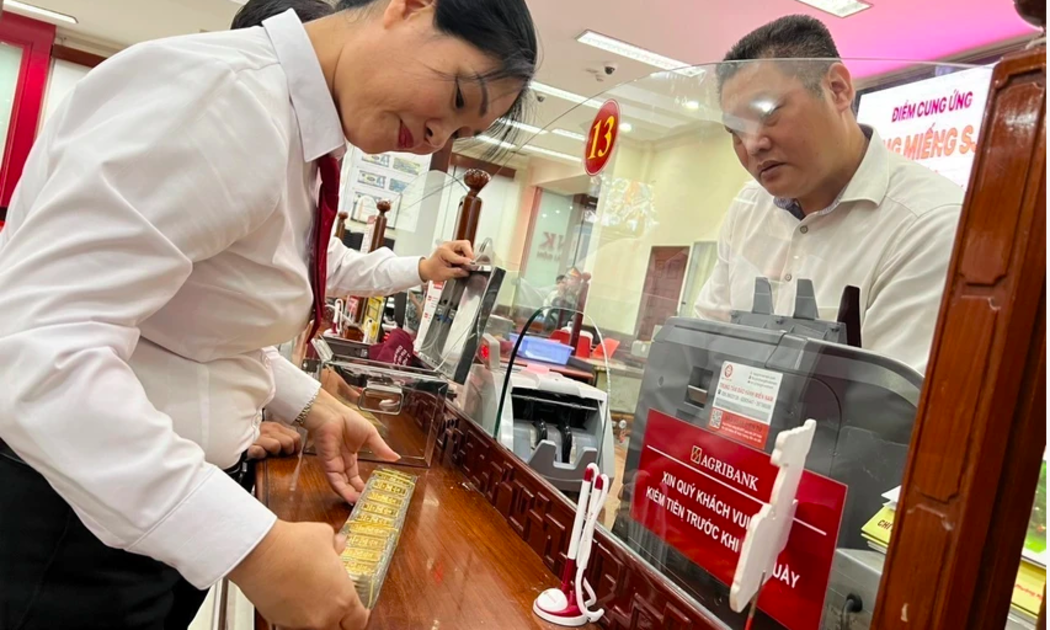 Điểm bán vàng của Agribank.