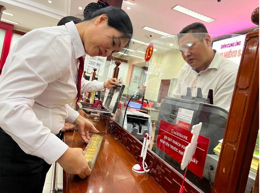 Điểm bán vàng của Agribank.