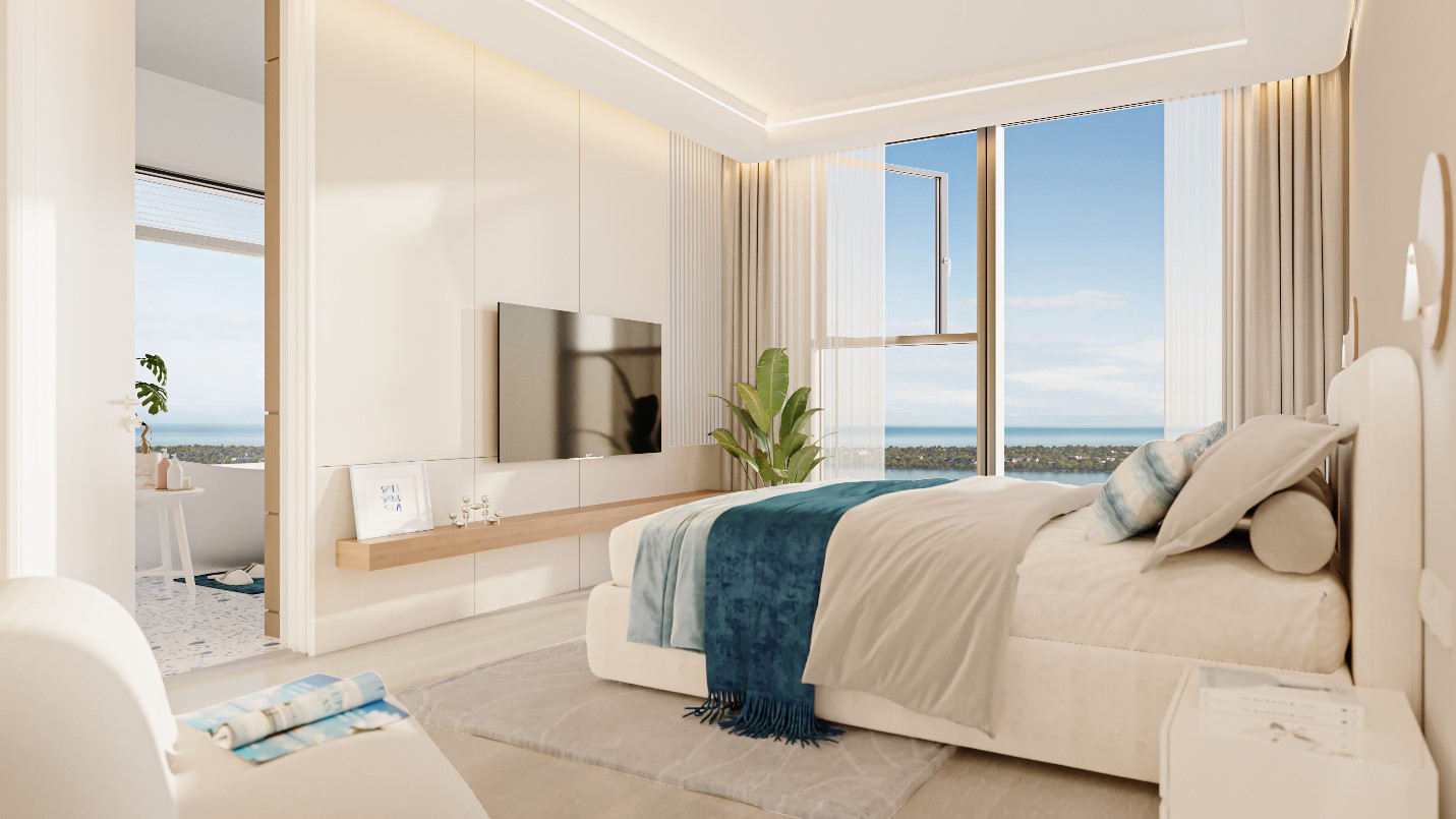Tầm nh&igrave;n biển tại căn hộ Seaview Residences