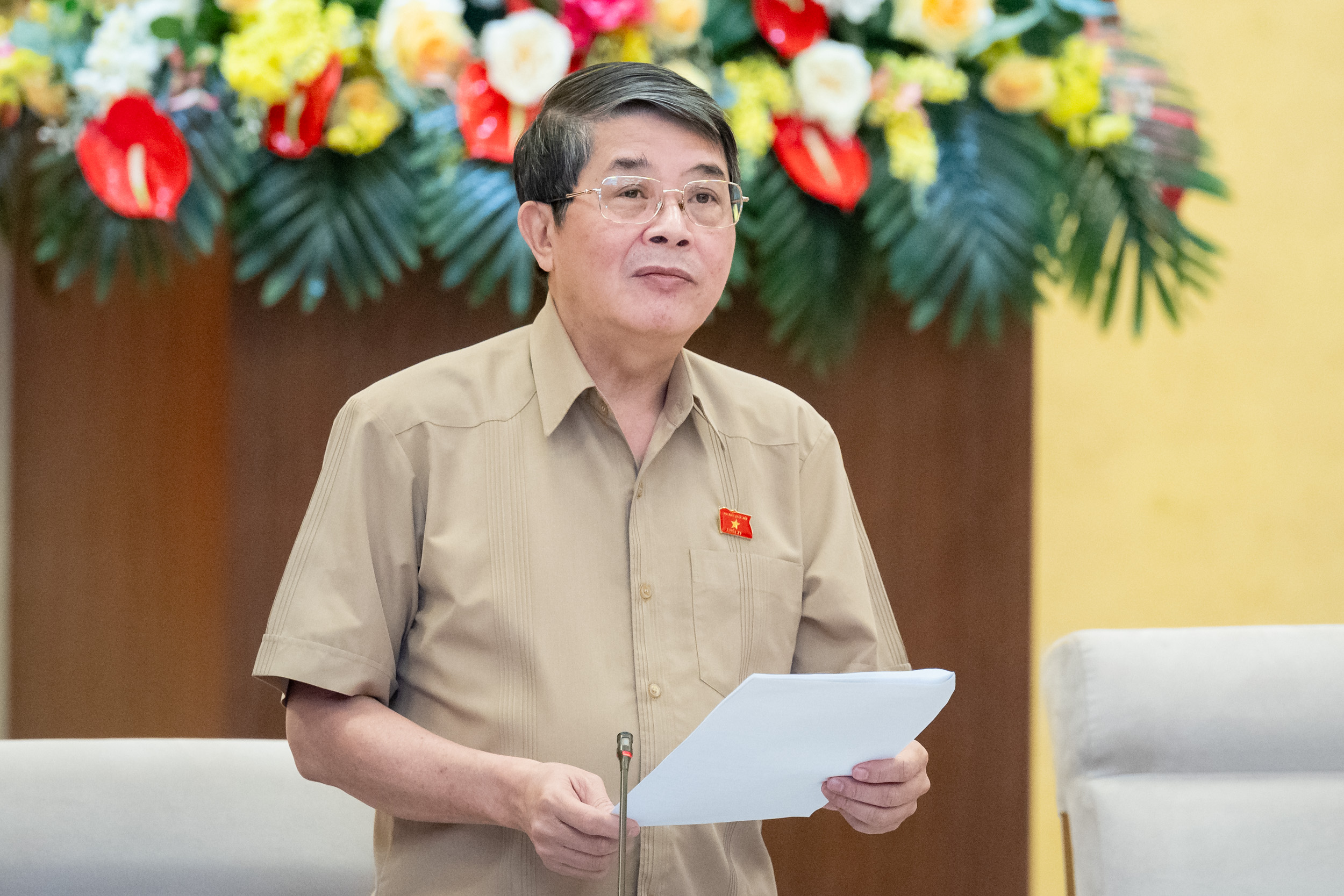 Phó Chủ tịch Quốc hội Nguyễn Đức Hải phát biểu kết luận nội dung thảo luận. Ảnh: Quốc hội