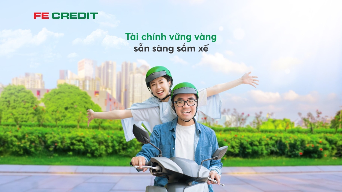 FE CREDIT mong muốn đồng h&agrave;nh c&ugrave;ng kh&aacute;ch h&agrave;ng tr&ecirc;n con đường hiện thực h&oacute;a ước mơ sở hữu một chiếc xe m&aacute;y. Ảnh: FE CREDIT.