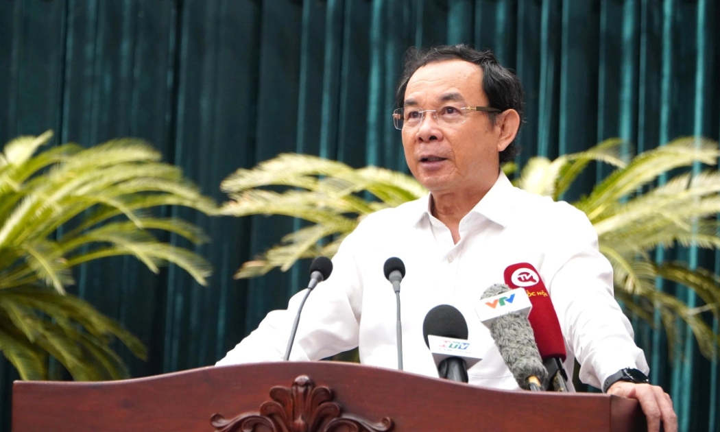 Ông Nguyễn Văn Nên - Bí thư Thành ủy TP.HCM phát biểu khai mạc Hội nghị